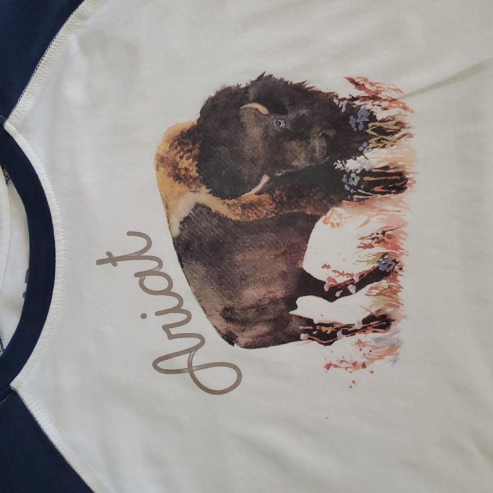 5/$15 Ariat Buffalo 3/4 Length Shirt, Size 16 - Picture 2 of 4